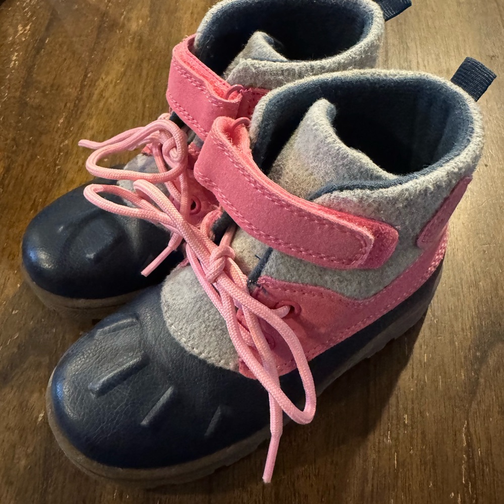Carters Kids Pink and Blue Duck Boots